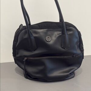 Leather Lululemon gym bag